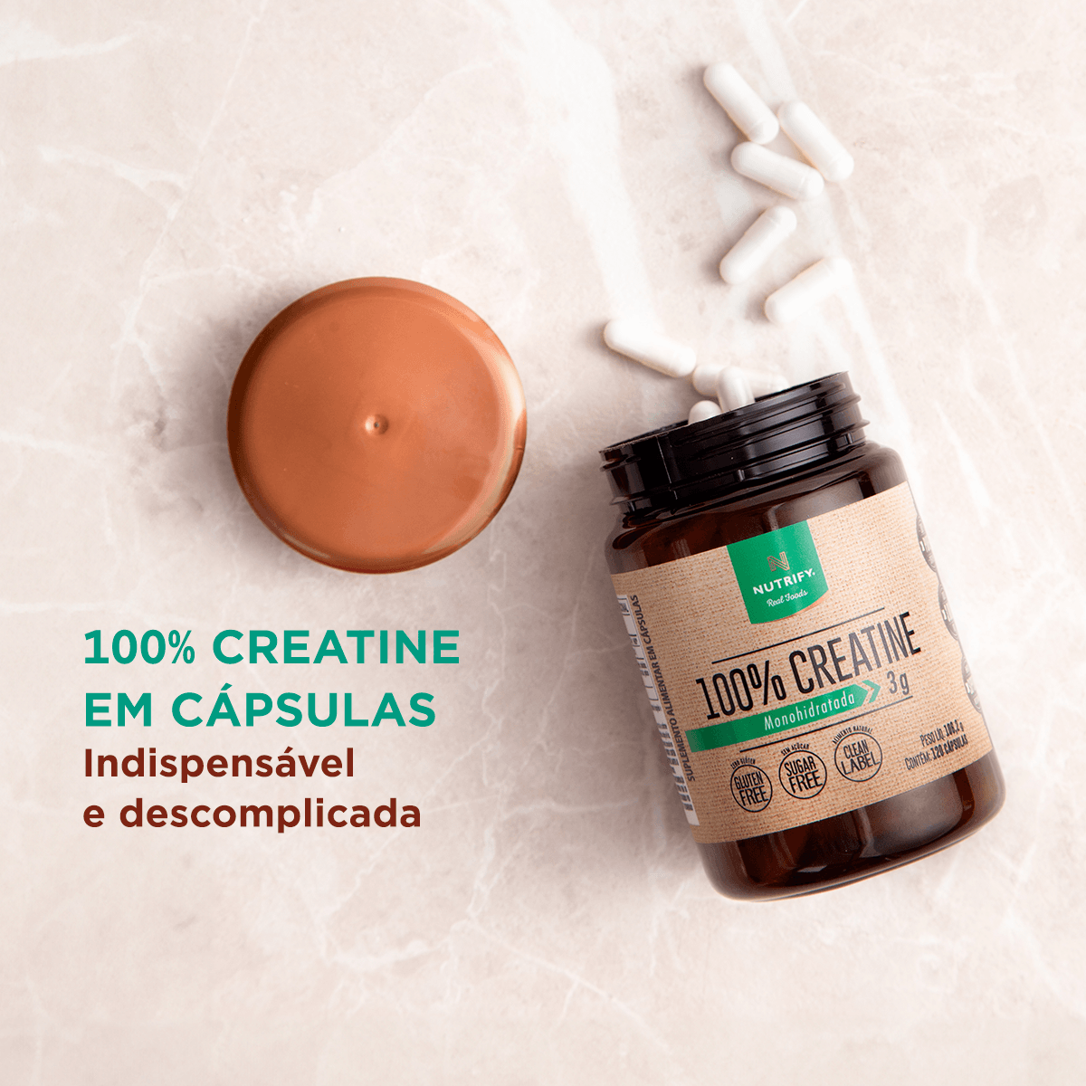 Creatina - 100% Creatine em Cápsula - Nutrify