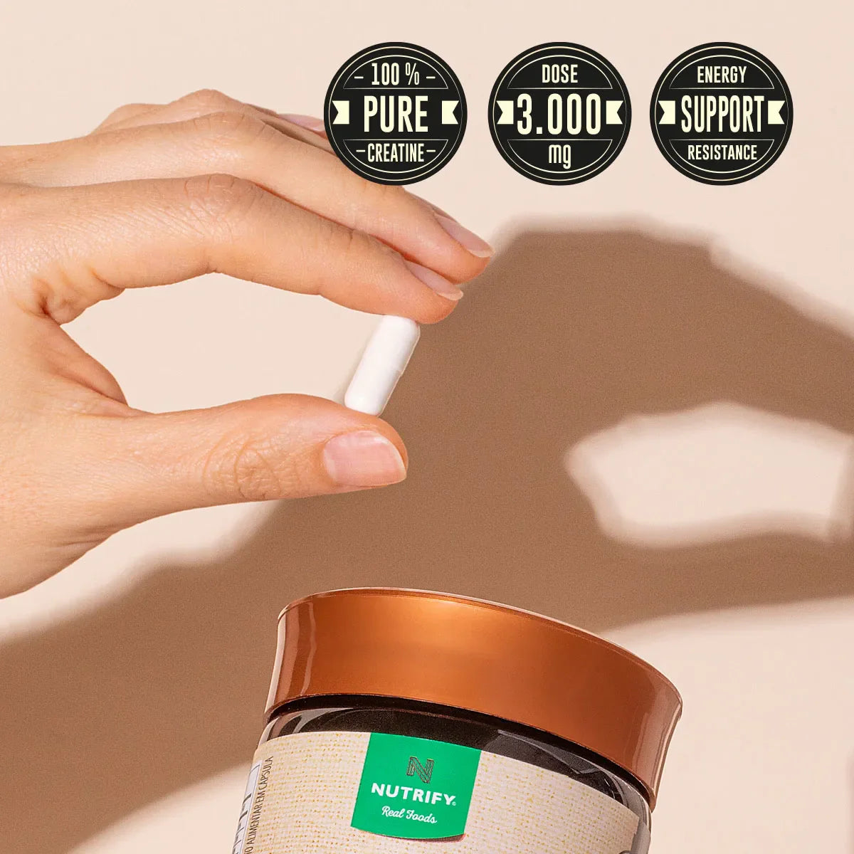 Creatina - 100% Creatine em Cápsula - Nutrify