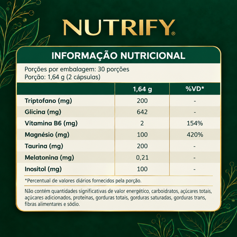 Natural sleep Nutrify 60cps melatonina+ativos