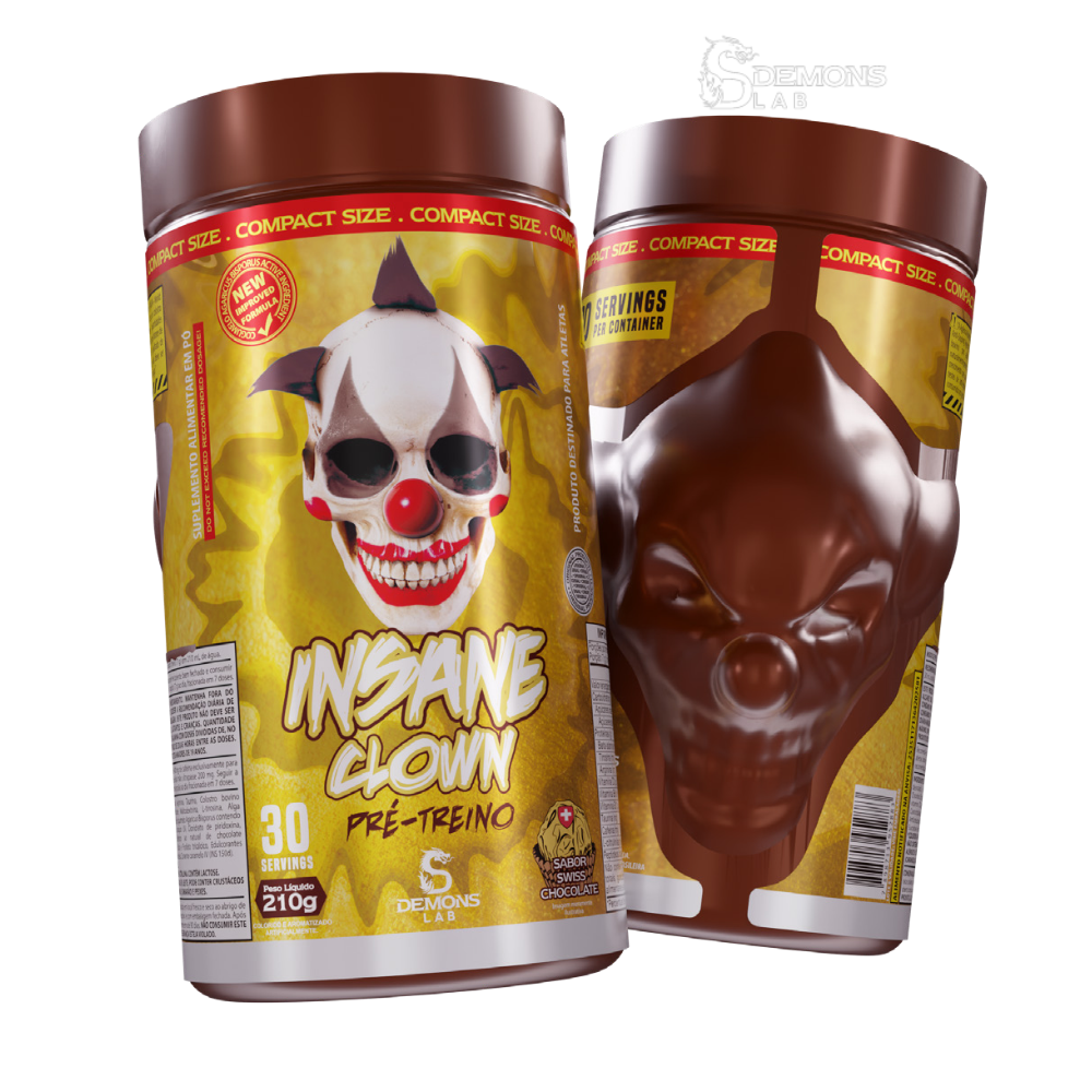 Pré Treino Demons Lab Insane Clown 210g + Balde Pipoca 2,5L