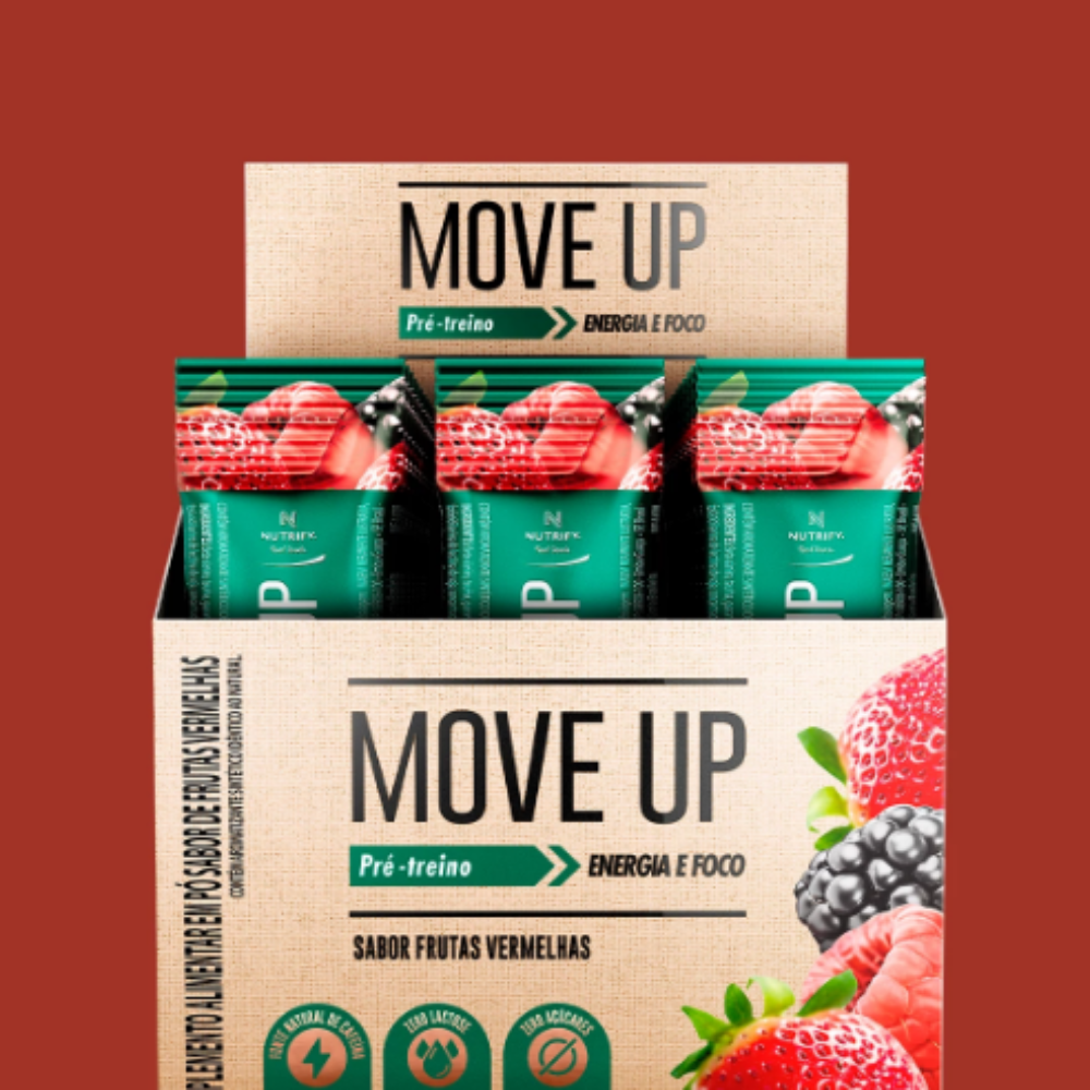 Move up Nutrify 30saches pré treino Sabor frutas vermelhas