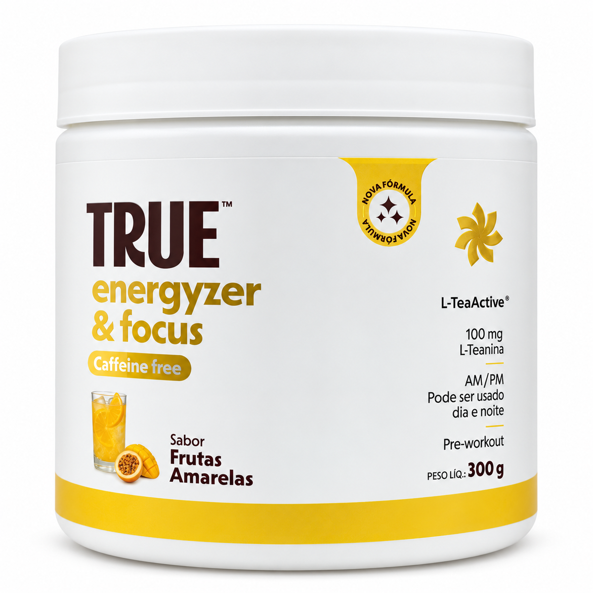 TRUE ENERGYZER & FOCUS - FRUTAS AMARELAS 450g - TRUE SOURCE