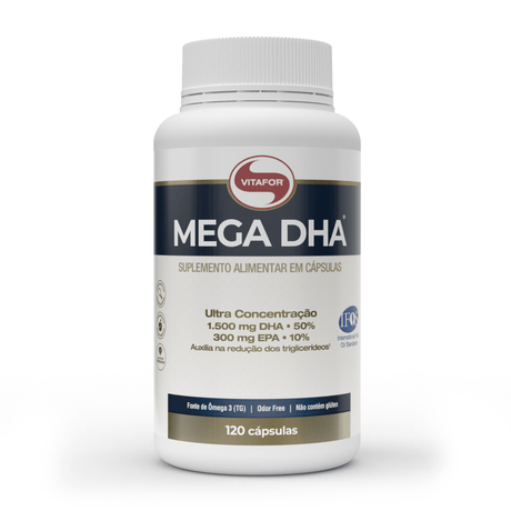 Ômega 3 - Mega DHA - Cápsulas - Vitafor - HOTBODY