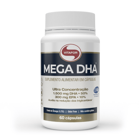 Ômega 3 - Mega DHA - Cápsulas - Vitafor - HOTBODY