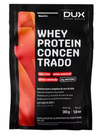 WHEY PROTEIN CONCENTRADO DISPLAY COM 10 SACHES SEM SABOR - DUX