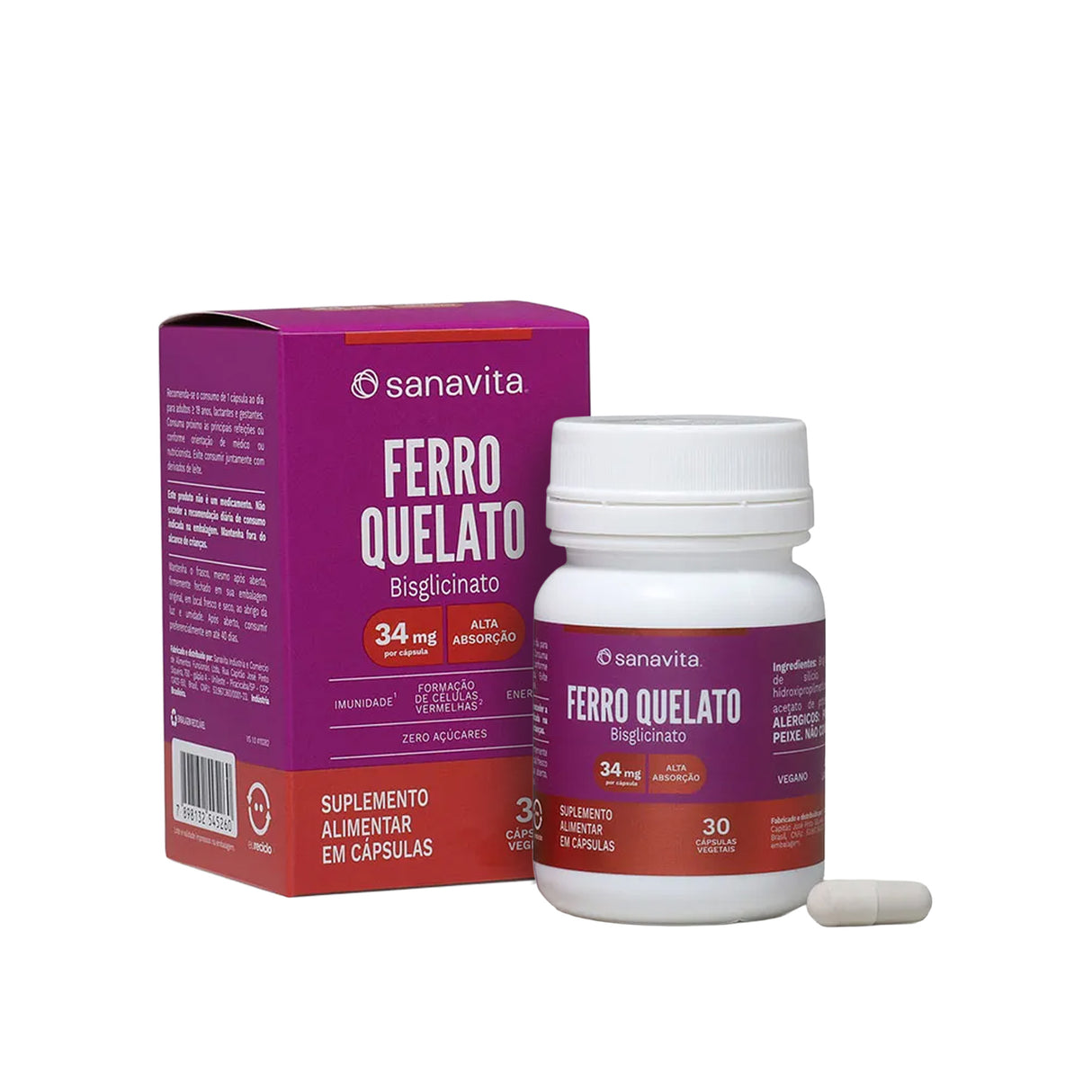 Ferro Quelato Bisglicinato - SANAVITA