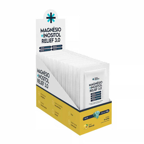 Magnésio - True Magnésio + Inositol Relief 3.0 - Display c/ 30 Sachês - True Source - HOTBODY