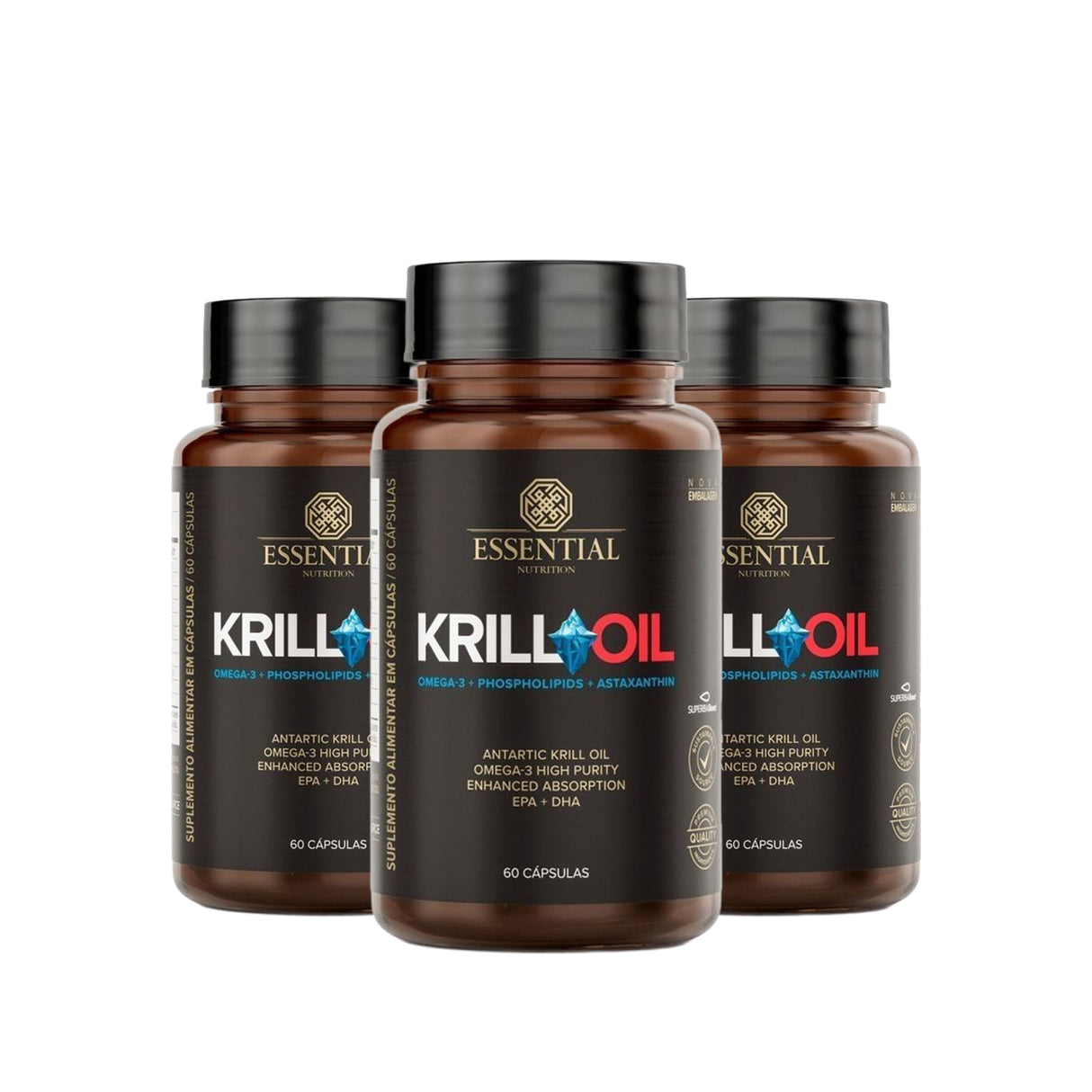 Ômega 3 - Kit 3 Krill Oil - ESSENTIAL