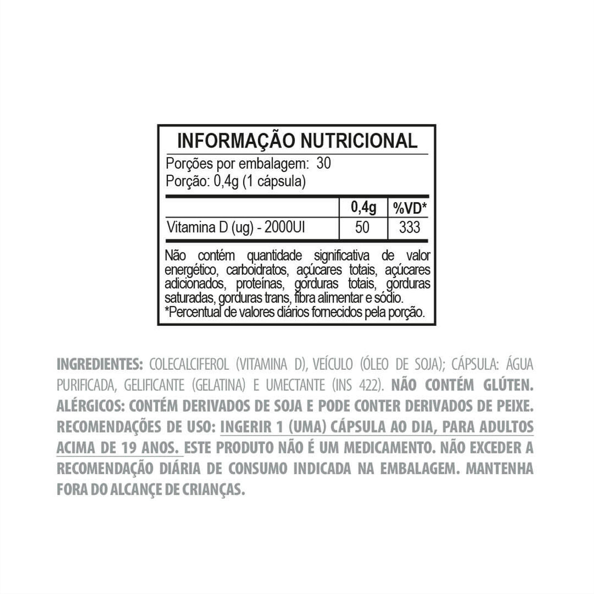 Vitamina D - Belt Vitamina D (2.000UI) - BELT NUTRITION