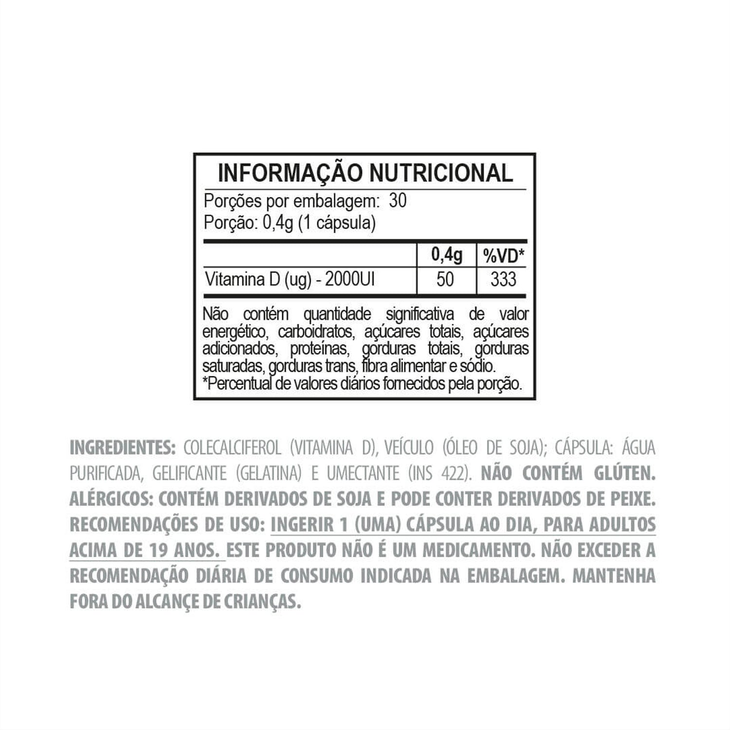 Vitamina D - Belt Vitamina D (2.000UI) - BELT NUTRITION