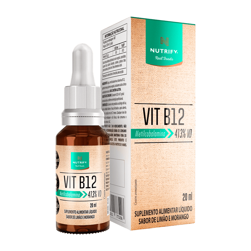 Vitamina - VIT B12 em Gotas - NUTRIFY