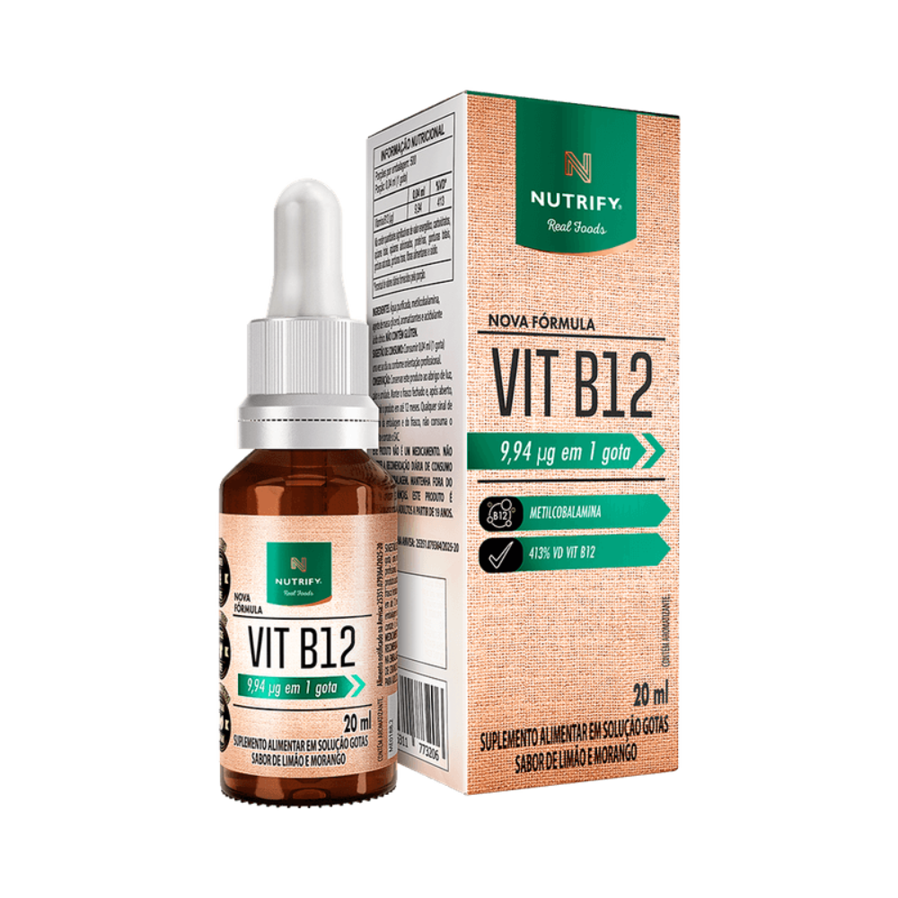 Vitamina - VIT B12 em Gotas - NUTRIFY