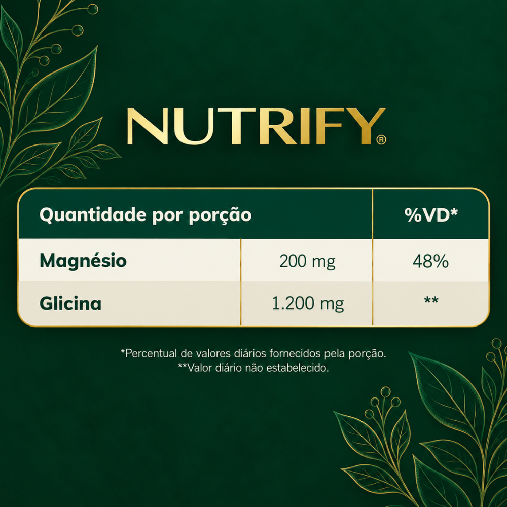 Magnésio - Magnésio Bisglicinato - Nutrify