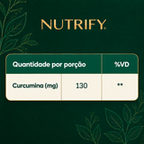 Curcumina Nutrify 30cps extrato padronizado