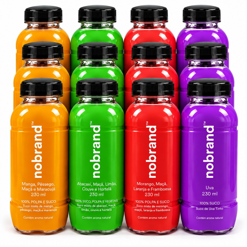 Kit NoBrand 100% Polpa de Fruta 230ml misto de 4 sabores