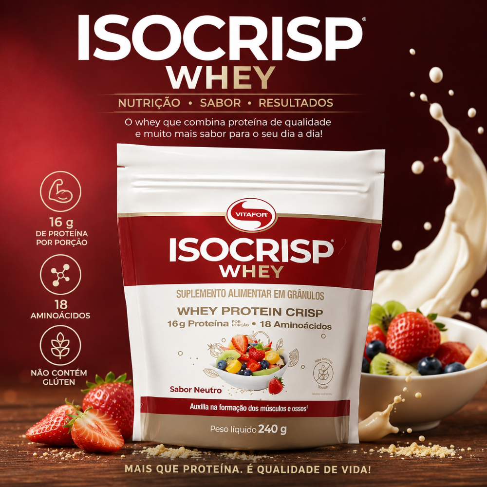 Proteína - Isocrisp Whey - Pouch 240g - Vitafor