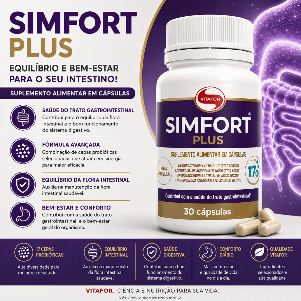 Simfort Plus - 30 Cap - Vitafor