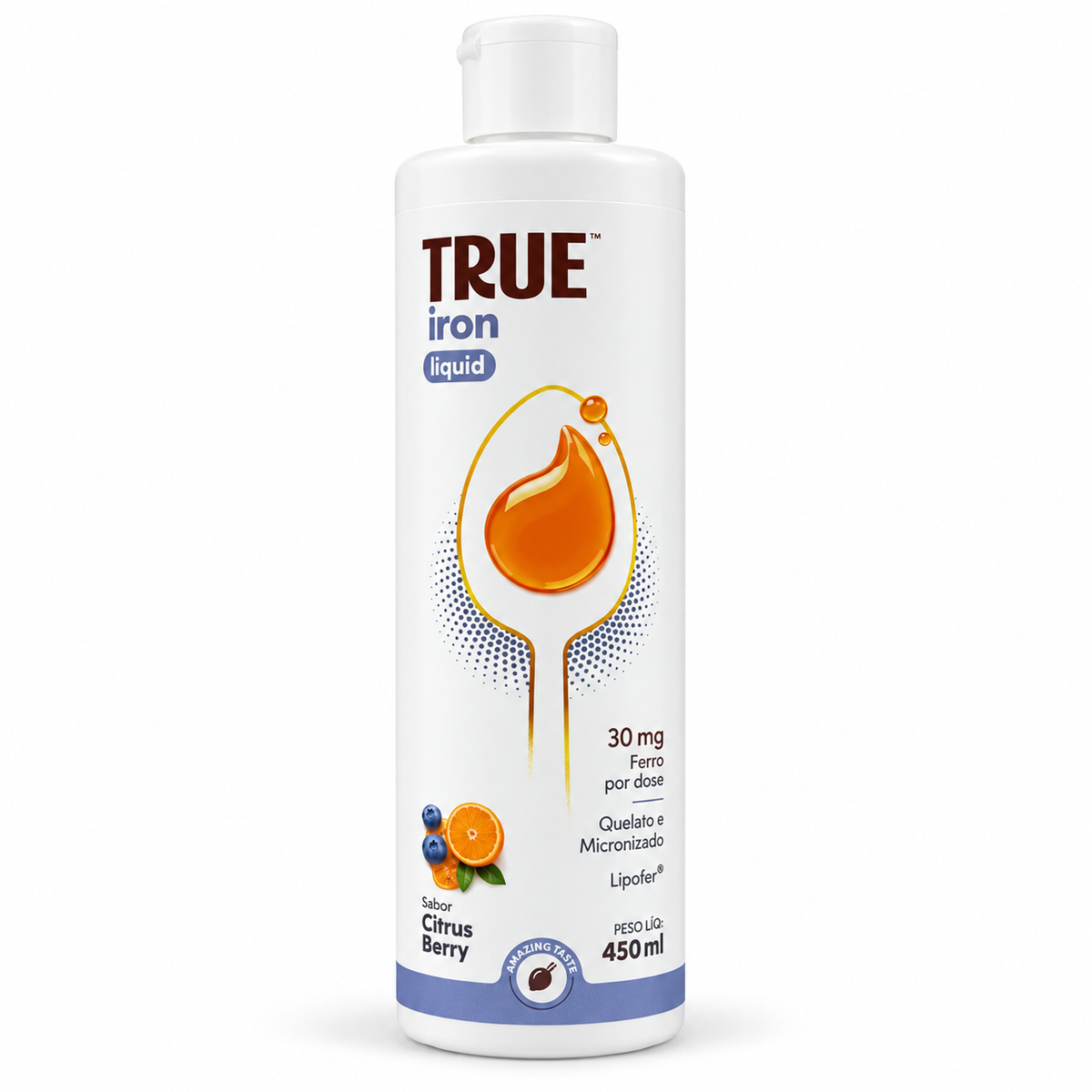 True Source - Iron Liquid Sabor Citrus Berry 450ml