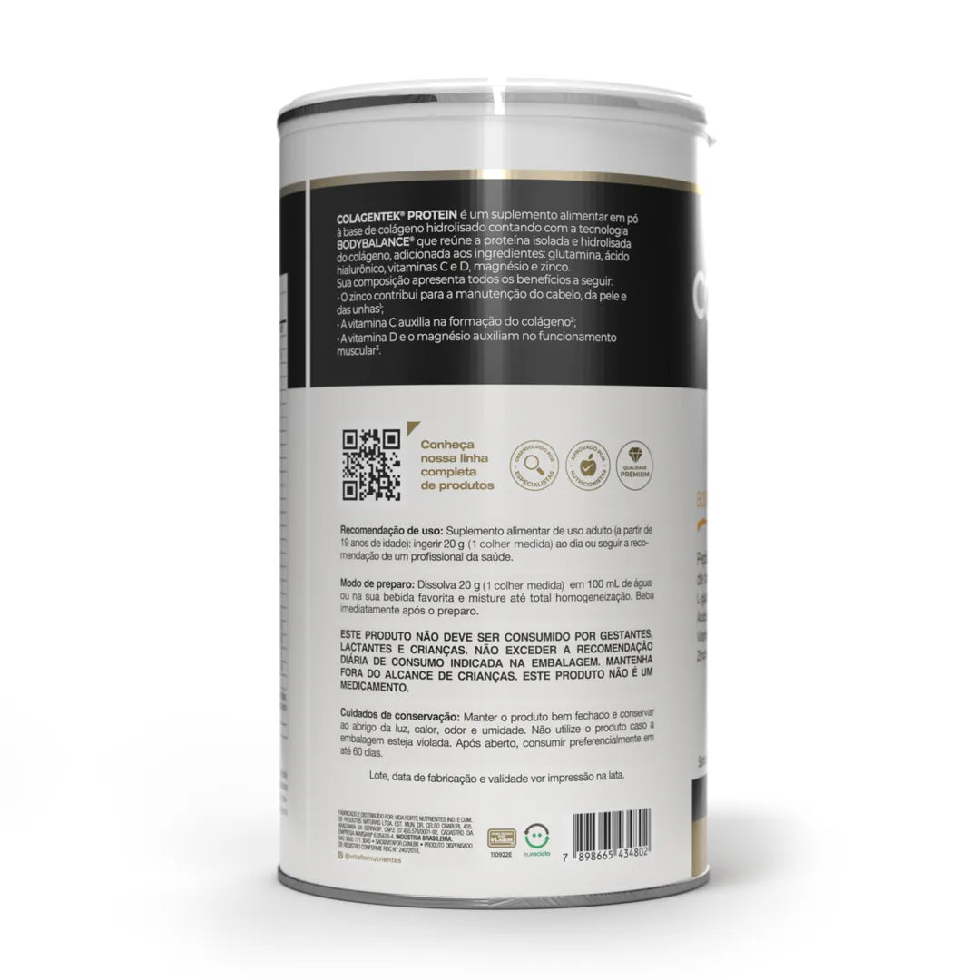 Colágeno com Proteína - Colagentek Protein - Bodybalance - 460g - Vitafor - HOTBODY