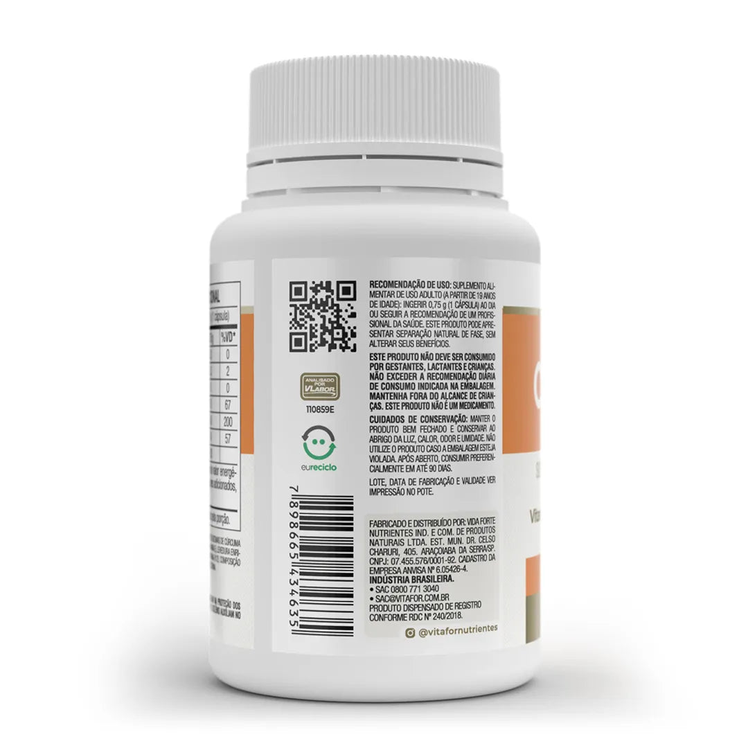 Antioxidante - Curcuma Plus - 30 cap - Vitafor - HOTBODY