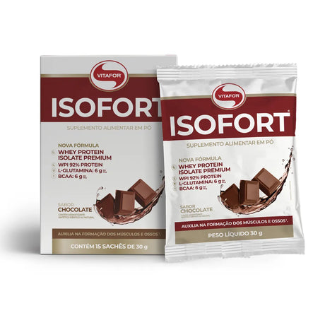 Proteína - Whey Protein - Isofort - 15 sachês 30g - HOTBODY