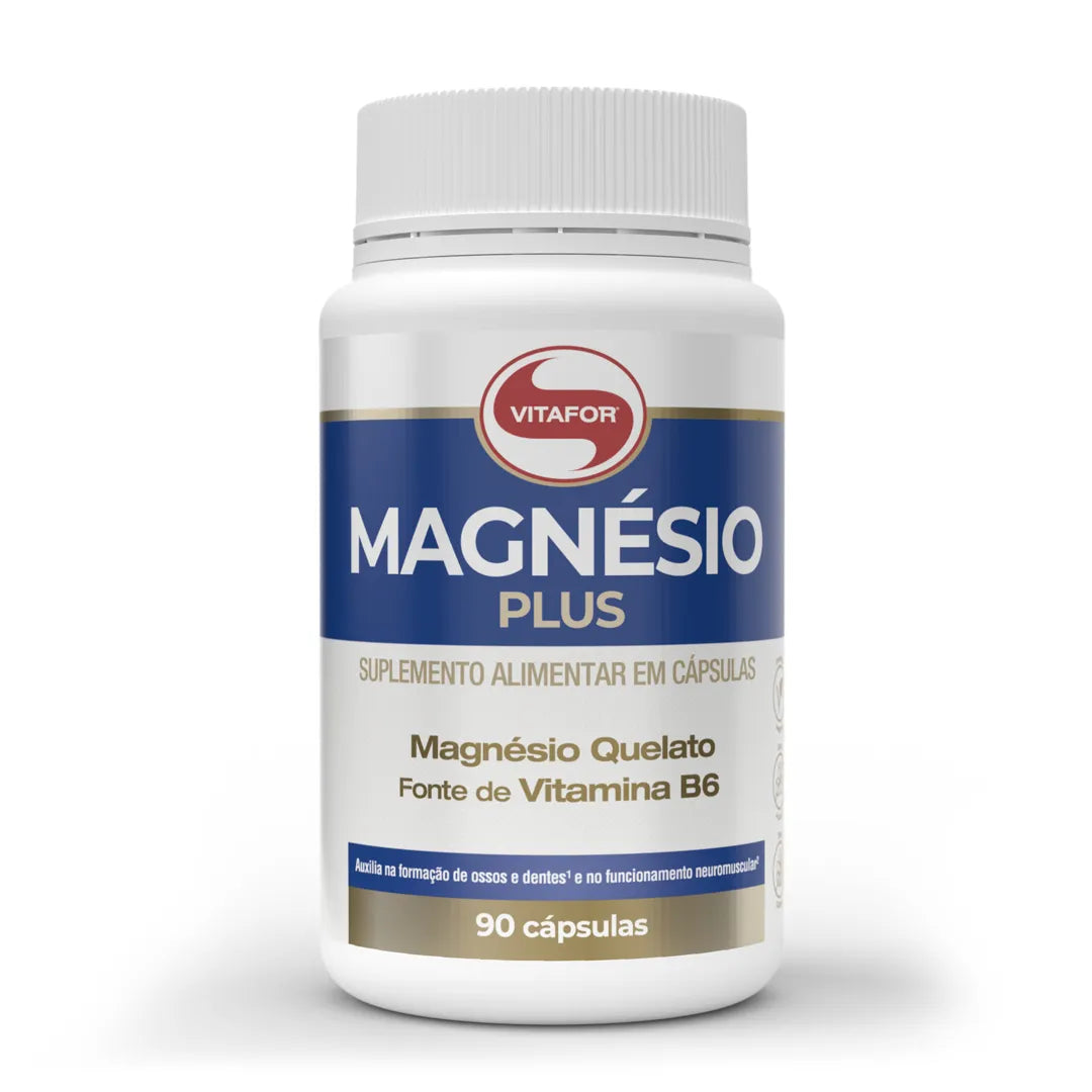 Suplemento Alimentar - Magnésio Plus - 90 Cápsulas - Vitafor - HOTBODY