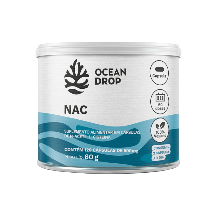 Aminoácido - NAC - 120 cápsulas - OCEAN DROP