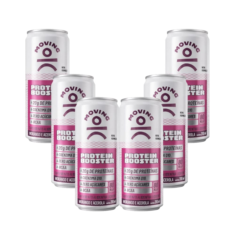 Kit 6 Bebidas Proteicas - Moving Protein Booster 310ml - MOVING