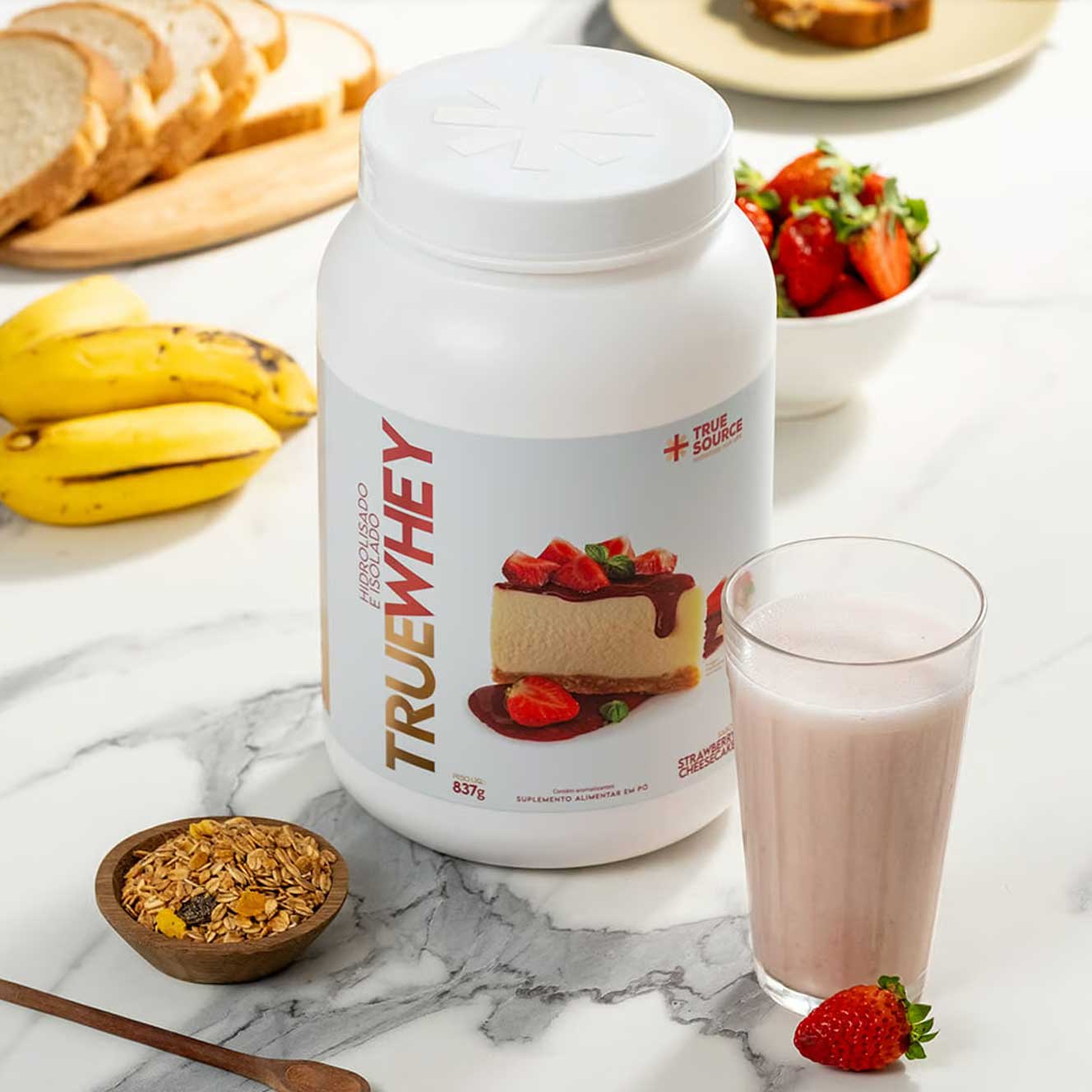 Proteína - True Whey Protein Isolado e Hidrolisado - True Source