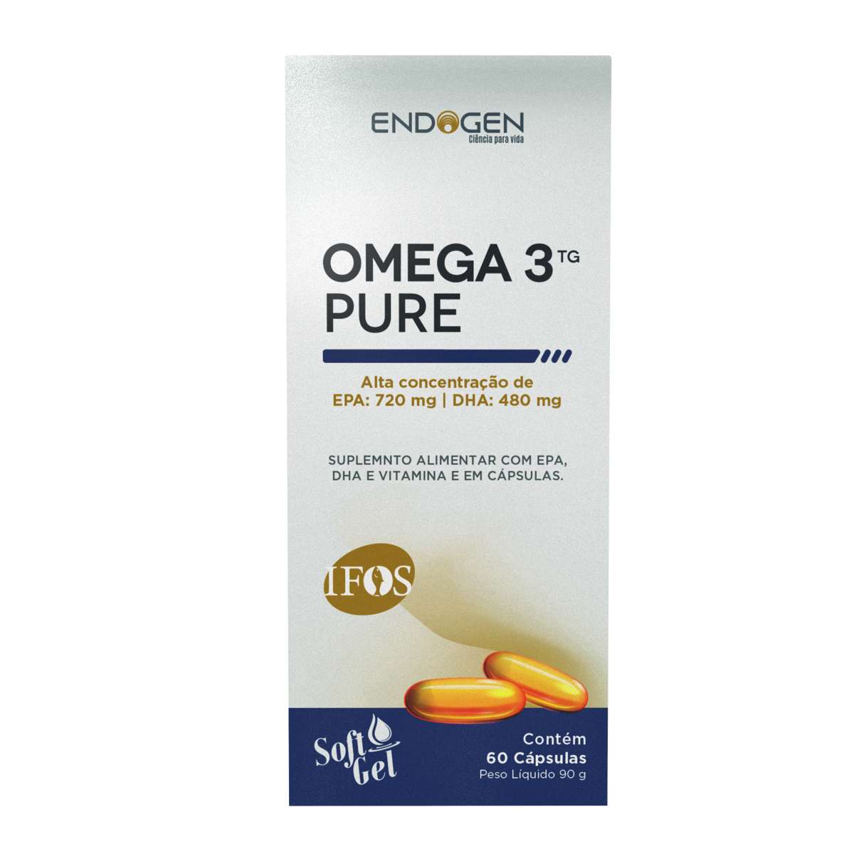 Ômega 3 - TG Pure 60 caps - Endogen