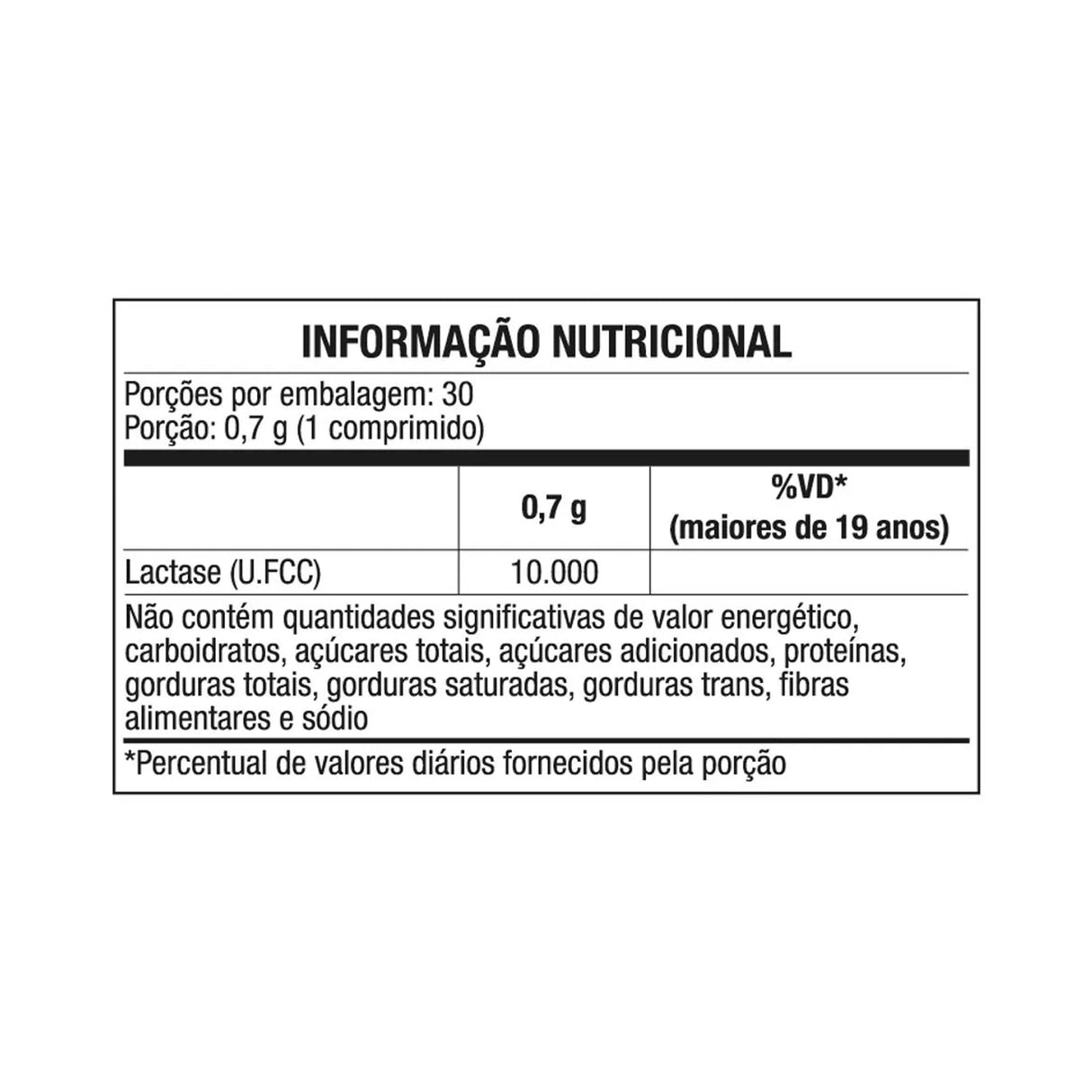 Suplemento Alimentar - Lactase 10.000 FCC - EQUALIV