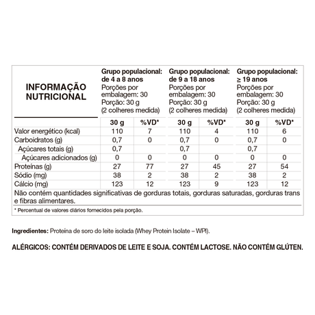 Proteína - Whey Protein Isolado - Isofort - 900g - Vitafor - HOTBODY