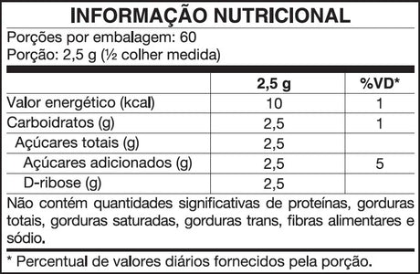 Repositor Energético - D Ribose - 150g - Vitafor - HOTBODY