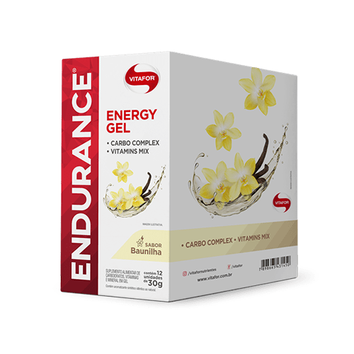 Endurance Energy Gel 12 Saches De 30g Baunilha Vitafor Ergovita 7657