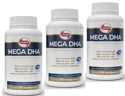 Mega DHA Ômega - VITAFOR - com 60 cápsulas - Menu com Saúde - Alimentos,  Bebidas e Suplementos