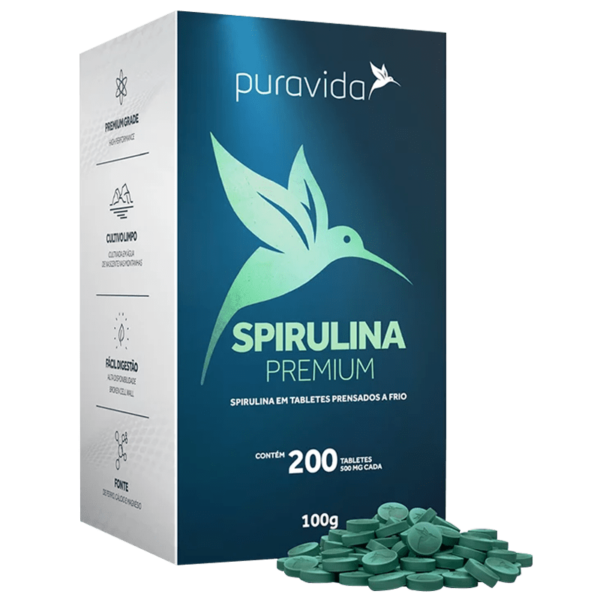 Spirulina Premium 100g 200 Tabl De 500 Mg Puravida