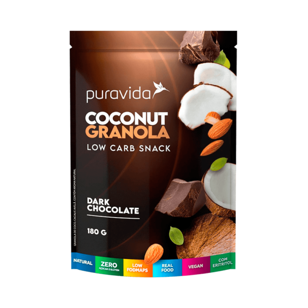 Coconut Granola Dark Chocolate 180g Puravida