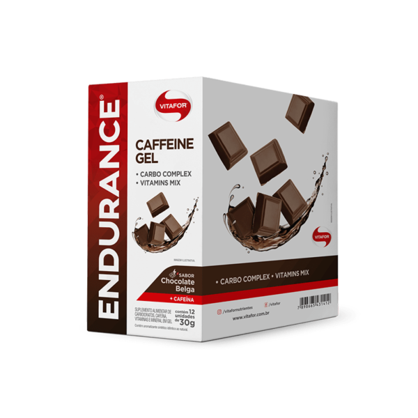 Endurance Caffeine Gel 12 Saches 30g Chocolate Belga Vitafor